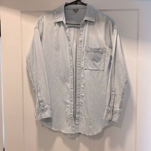 Aerie denim button down shirt size S